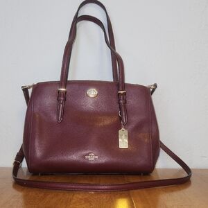 Coach Maroon Leather Satchel